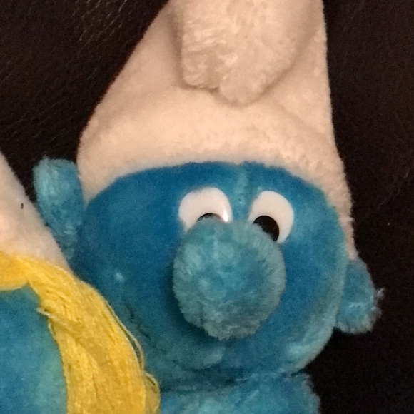 Vintage Hugging Smurf & Smurfette Stuffy - Picture 3 of 5